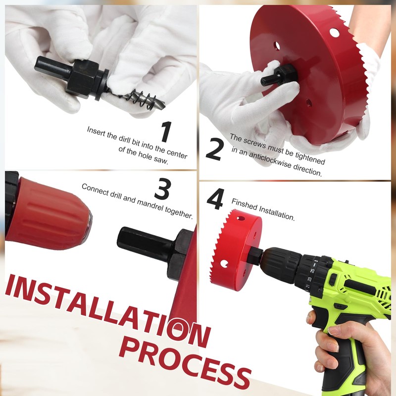 70 mm Hole Saw, Bi-Metal Circular Saw for Wood, HSS