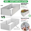 CATMANOR 3 Pack Tall Corrugated Galvanized Steel Raised Garden Bed