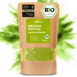 RheinNatur Organic Matcha Green Tea Powder 150 g - 100% Organic Matcha - Ideal for Matcha Tea & Matcha Latte - Rich in Minerals, Vitamins & Antioxidants