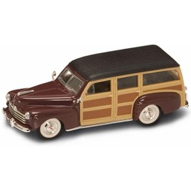 1948 Woody Burgundy 1/43 Diecast Model Car by Road Signature 94251