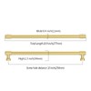 Amerdeco 10 Pack Brushed Gold Knurled Cabinet Pulls 10 Inch(254mm)