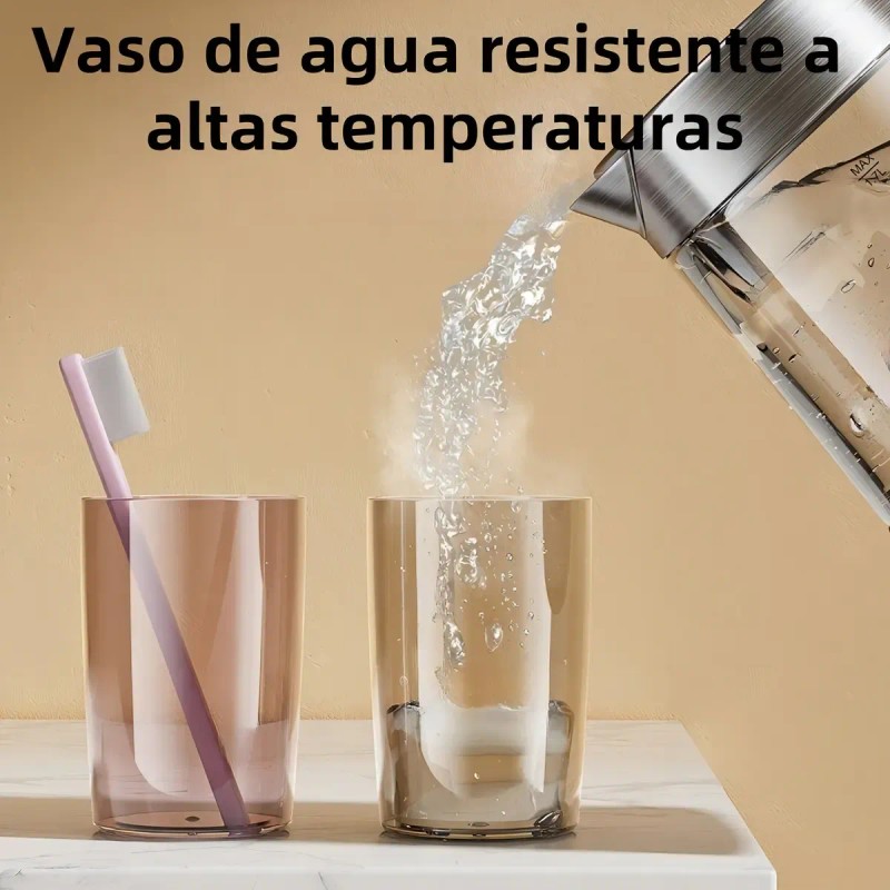 Porta Cepillos Dentales Con 3 Tazas Y Dispensador