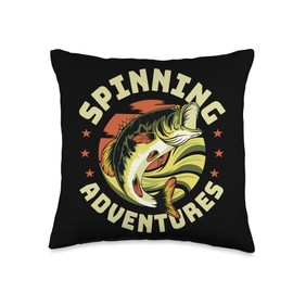 Angler, Fischer, Angel Fish Fish Outifts And Gifts Angel, Angler Fisherman Outfit Bass Fishing Throw Pillow, 16x16, Multicolor