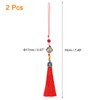 sourcing map Pendants with Tassels, Red Classic Bells Tassel Pendant