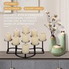 9 Arms Black Candelabra for Inside Fireplace - Metal Candle