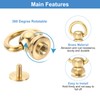 sourcing map 4Pcs Brass Rivets Stud Screw, 11.5mm Solid Brass