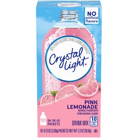 Crystal Light On The Go Pink Lemonade Drink Mix, 10 ct, pack of 2
