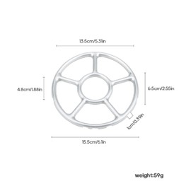 XPEX 2 Pack Gas Stove Burner Stand, Gas Hob Ring, Wok Pan, Gas Hob, Gas Hob, Hot Coffee Moka Pot Gas Hob (6.1 Inch/15.5 cm)