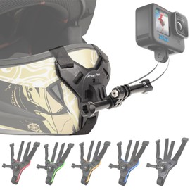 Action Pro Helmet Chin Mount Strap Compatible with All Smartphones GoPro Hero 12 11 10 9 8 7 6 5 4 SJCAM and All Action Cameras Made in India (Black)