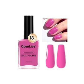 OpenLive 18ml Esmalte de uñas rosa pálido de gran volumen de secado rápido, esmalte de uñas de secado rápido y larga duración para arte de uñas DIY, m