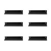10 Pcs Finger Edge Pull Black Modern Aluminum Alloy 1mm