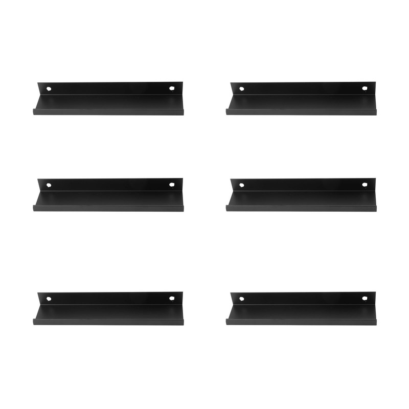 10 Pcs Finger Edge Pull Black Modern Aluminum Alloy 1mm