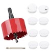 8 pieces desk cable guide with hole saw, 60 mm