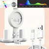 LED Desk Lamp with Fan, RGB Display Clock, 3-Speed Touch