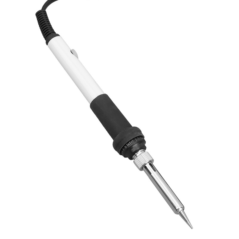 15Pcs Electric Soldering Iron Set Adjustable Temperature 60W White Welding