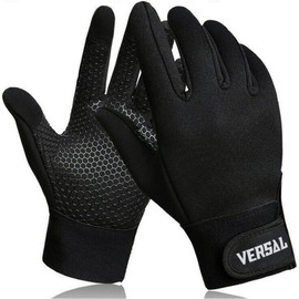 VERSAL Winter Warm Gloves, Touchscreen Windproof Thermal Gloves for Men Women, Non-Slip Water-Resistant Fleece Lined Cycling Gloves MTB Running Gloves for Men Women Driving Hiking Skiing (VTG-390, M)