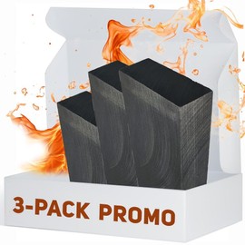 3-Pack Natural Charcoal Block Lime-Wood for Soldering, Ideal for Jewelry Making, Size 5-1/2" x 2-3/4" x 1-1/4",