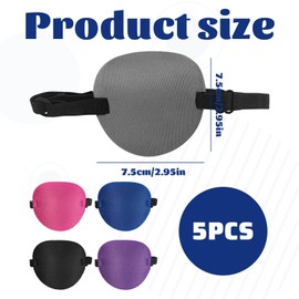 Eye Patch,5PCS Adjustable Eye Patches for Adults Kids, Medical Eye Patch, Amblyopia Lazy Eye Patches for Left or Right Eyes