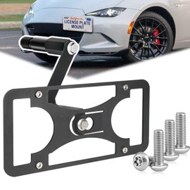 Anti Theft Front License Plate Bracket Mount Compatible with Mazda ND MX-5 Miata (2016-2023),No Drill Tow Hook License Plate Frame Holder,Installs in Seconds