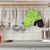candlechoice 2 Pack Oven Mitts Non-Slip Silicone Cotton Heat Resistant