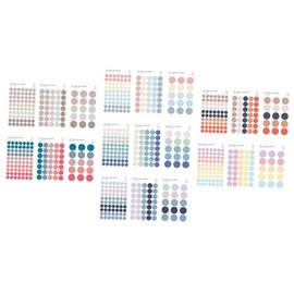 Operitacx 7 Sets Dot Stickers Label Tags Craft Seal Stickers Waterproof Multi-Function Versatile for DIY Handmade Craft Projects Notebook Envelope Random Style