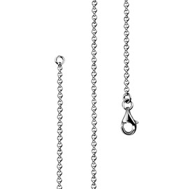 Lijoh LJ1011-4 Women's Silver Chain 24 Carat Rose Gold-Plated 925 Sterling Silver without Pendant, Width 1.7 mm, Length 42 to 90 cm, Sterling silver