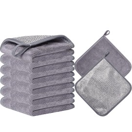 VIcolour 2024 - Trapos de alambre de doble capa para lavar platos húmedos y secos, 6 paños multiusos de alambre que no raya, paño de limpieza de malla de alambre para trapos de cocina