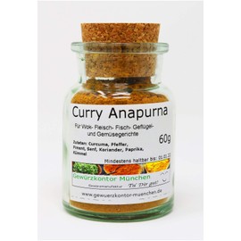 Curry Anapurna 60g in Glass Spice Kontor Munich