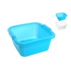Stefanplast Polyethylen Becken, quadratisch,, neutral/hellblau, 11 Liter, farblich sortiert