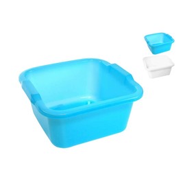 Stefanplast Polyethylen Becken, quadratisch,, neutral/hellblau, 11 Liter, farblich sortiert
