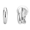 Traveller Women's Clip-On Earrings Half Hoop Earrings Narrow, Titanium Crystal,