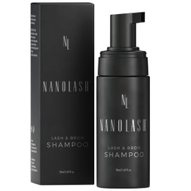 Nanolash Lash & Brow Shampoo 50 ml - cleansing shampoo for eyelashes and eyebrows, eyelash foam, eyelash extension cleanser