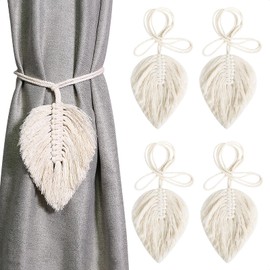 BOZILY Pack of 4 curtain tiebacks, curtain holders, curtain rope buckles, curtain holder buckles, curtain ties for decorating living room, office and bedroom