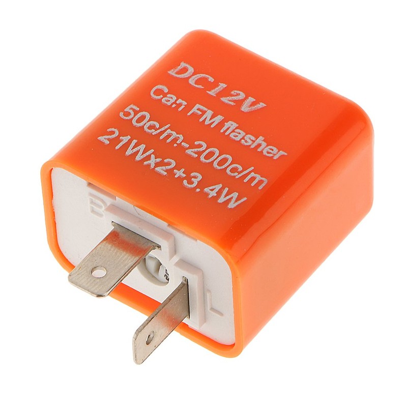 Lovoski 12V　2ピン　電子　バイク用　フラッシャーリレー　ハイフ　ラッシュ　防止　方向　指示　ライト　継電器