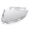 JiePai Acrylic Corner Shower Caddy Shelf with Hooks 2 pack,