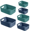 Vivikivi Pack of 6 storage boxes, plastic organiser box with