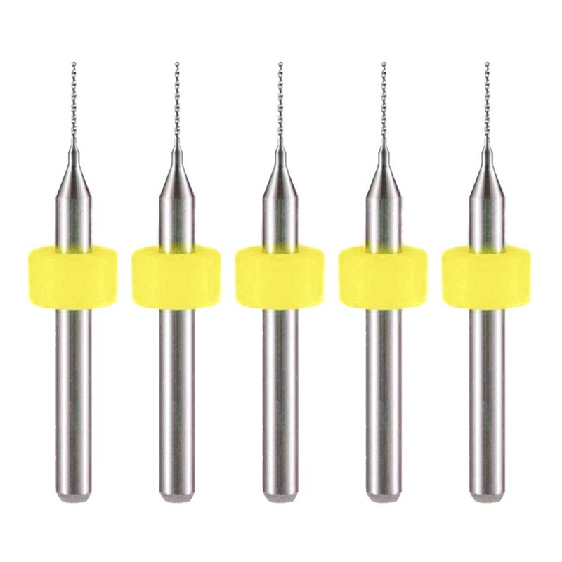 WayinTop 50pcs PCB Drill Bits Set Spiral Flute Carbide 0.3mm-1.2mm