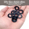 16 pcs Shower Hose Washer Rubber Seals, 1/2 Inch Black