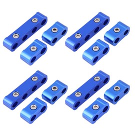 Conjunto de 12 Piezas Abrazaderas Separadoras para Cables de Bujías Trenzadas, Kit de Organización de Tubos de Motor para 8mm 9mm 10mm