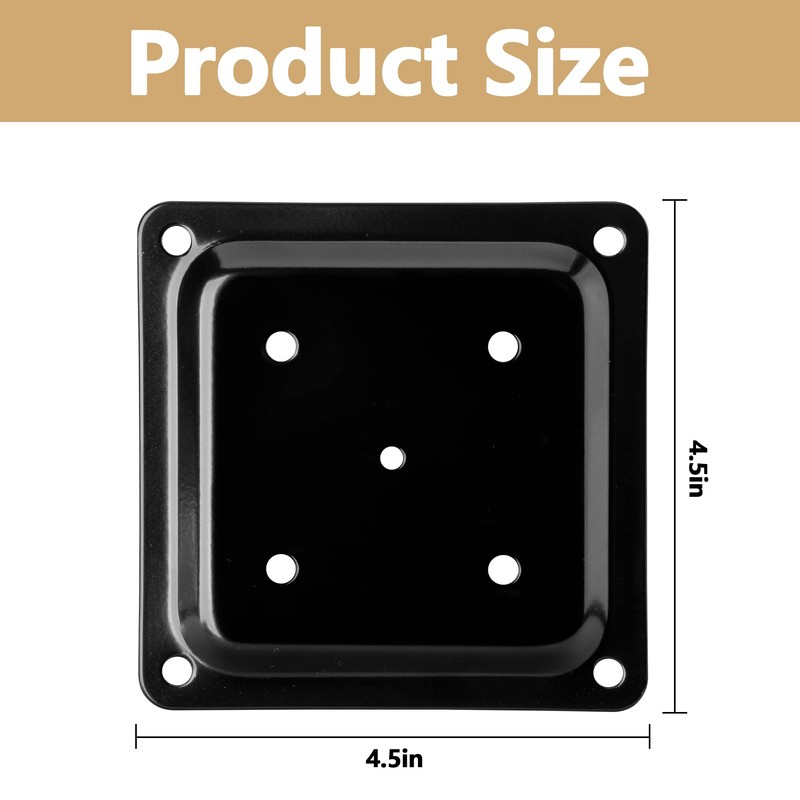 4 Pcs Wood Post Plate Connector, 4" x 4" Wood
