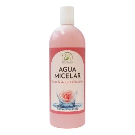 Agua Micelar De Rosas Con Ácido Hialurónico Facial (1 Litro)                                                                                          