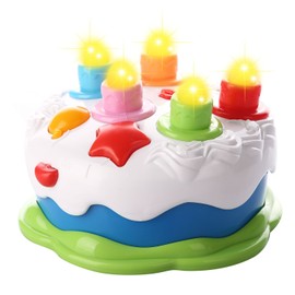 Baby Birthday Cake Toy with Candles Music Toy for 1 2 3 4 5 Years Old Toddler Christmas Gift