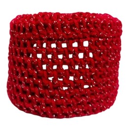 Red Sparkle Toilet Paper Cover Round Bathroom Crochet Handmade