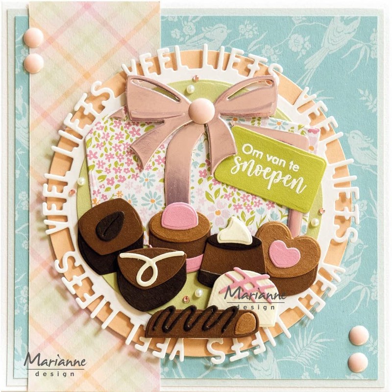 Marianne Design COL1528, Paper, Pink, One Size, 19 Pieces