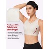 Yvette Sports Bra with Front Closure Mesh Racer Back Full
