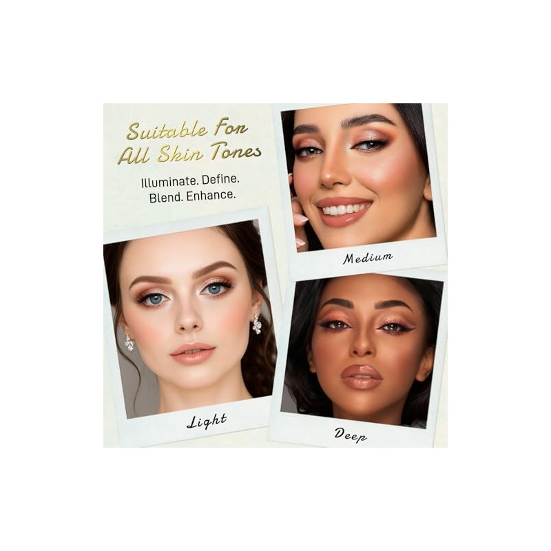 UCANBE Paleta de Maquillaje Horneada Tamaño Completo – Incluye Rubor,