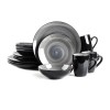Semtember Promotion Grey Round Western Style Ceramic Plates Unique Design