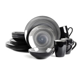 Semtember Promotion Grey Round Western Style Ceramic Plates Unique Design Ceramic Plate Microwave Safe Dinnerware Sets Festivalcolor: Purple