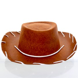 GIFTEXPRESS Felt Brown Cowboy Hat - CHILD, Western Cowboy Hat Rodeo Style Costume, Cowboy Dress Up Hat (Brown)
