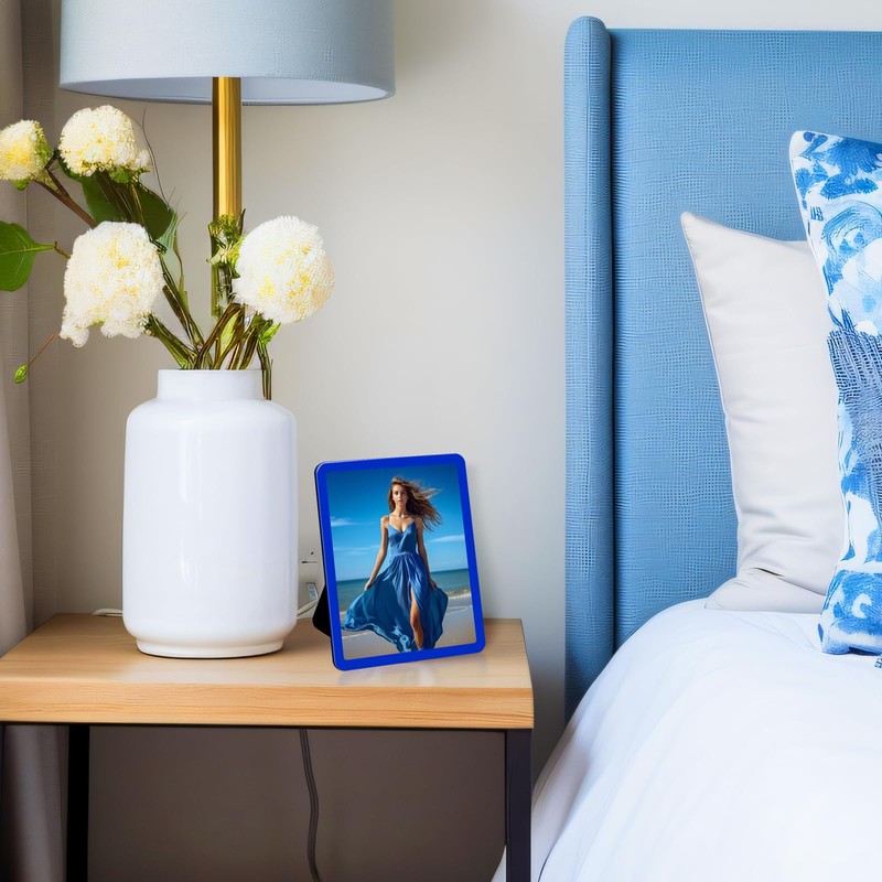 Bluesun 8x10 Picture Frame Blue, Real Glass Frame, can be